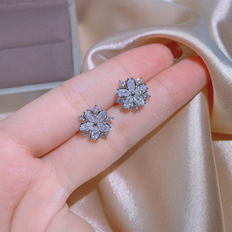 Zircon Women Necklace Ring Double Layers