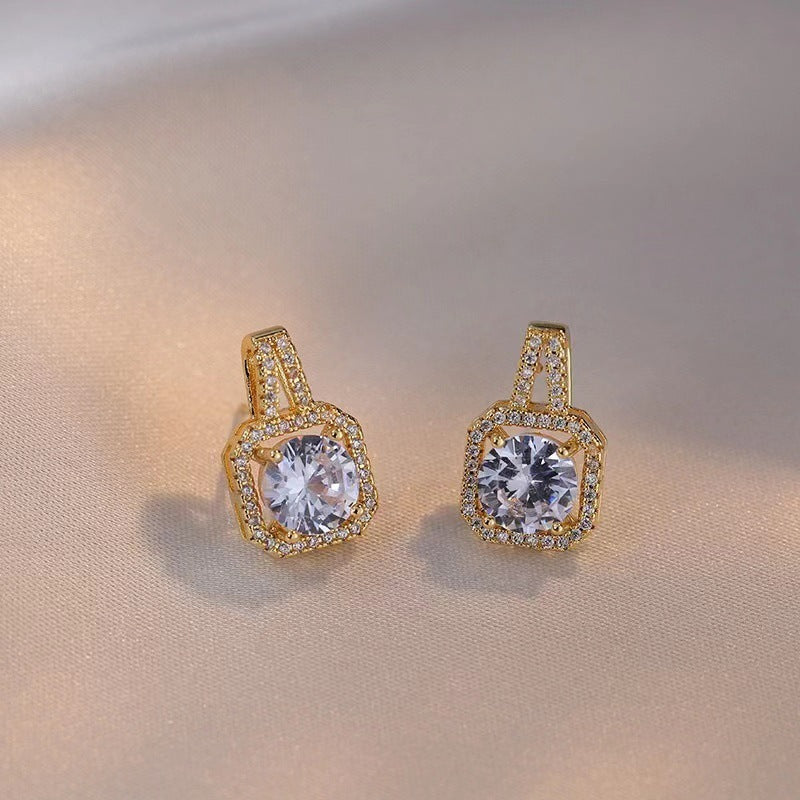 Jewelry Set Zircon Gem Pendant Chain Choker Necklace