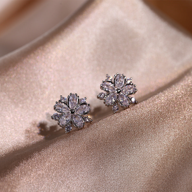 Zircon Women Necklace Ring Double Layers