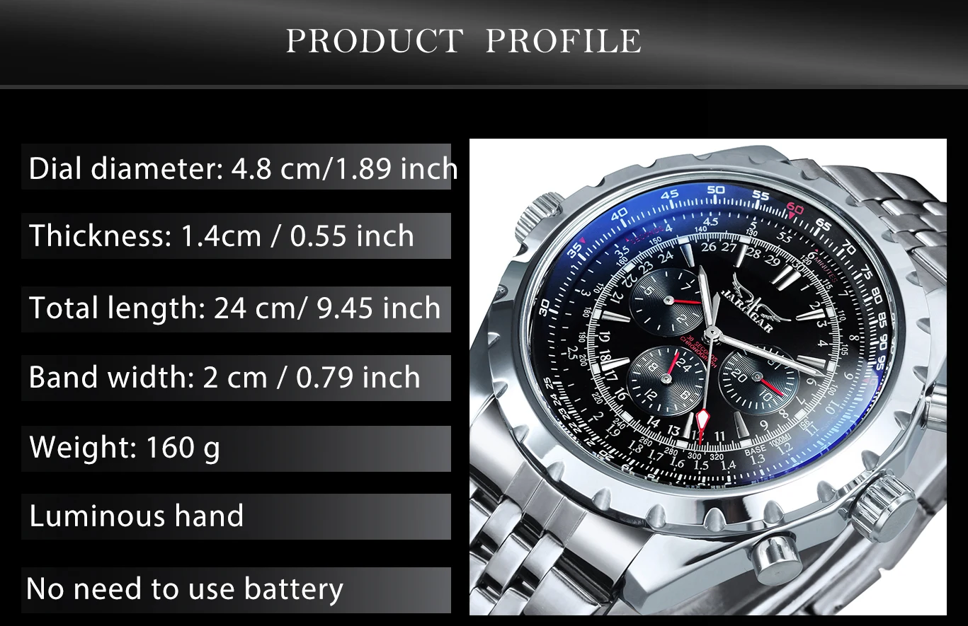 JARAGAR Sports Automatic Mechanical Watch for Men