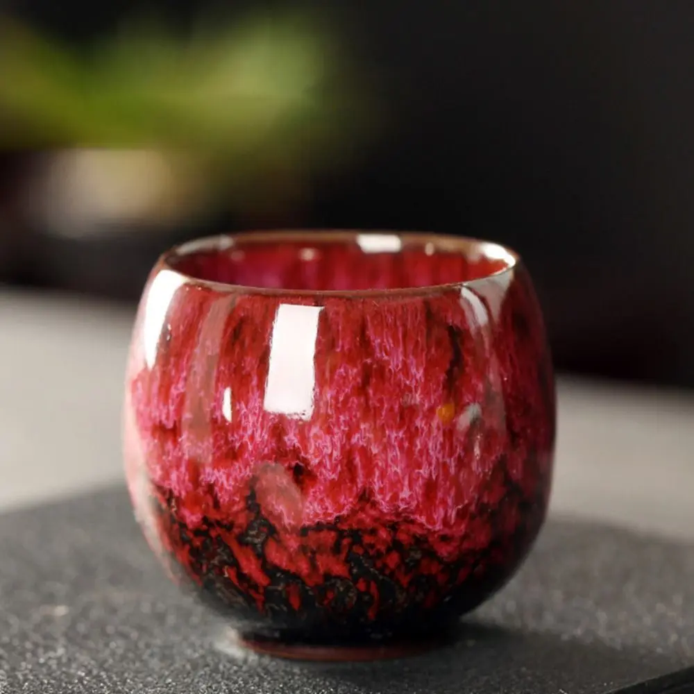 Japanese Style Ceramic Tea Cup Kiln Transformation Espresso Cup Porcelain Kung Fu Teacup Pottery Coffee Mug Wine Drinkware