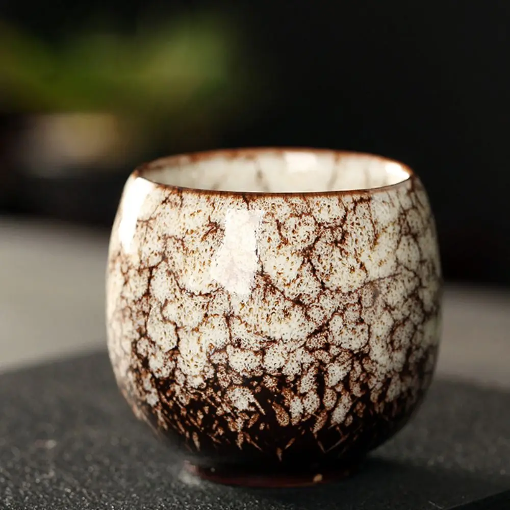 Japanese Style Ceramic Tea Cup Kiln Transformation Espresso Cup Porcelain Kung Fu Teacup Pottery Coffee Mug Wine Drinkware