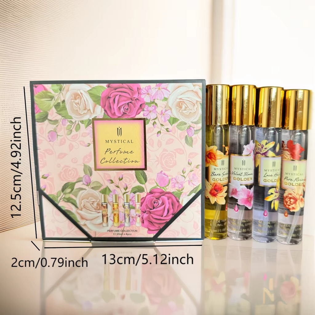 MYSTICAL Women's perfume gift box, floral fragrance fresh, unisex A89