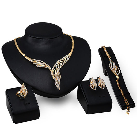 Exaggerated Bridal Fashion Jewelry Set