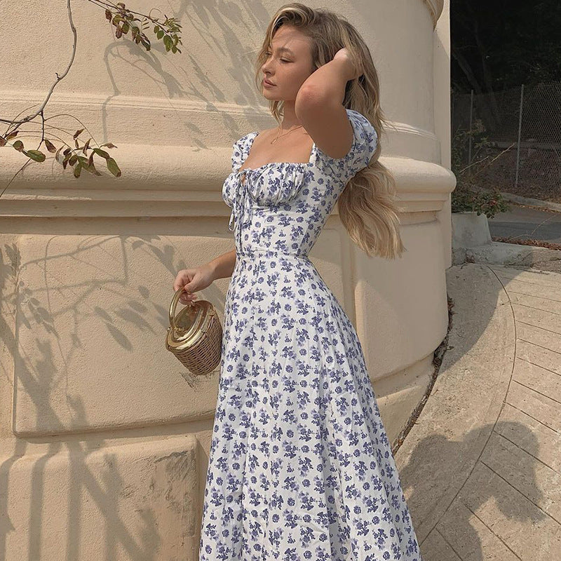 Summer Floral Print Dress Women
