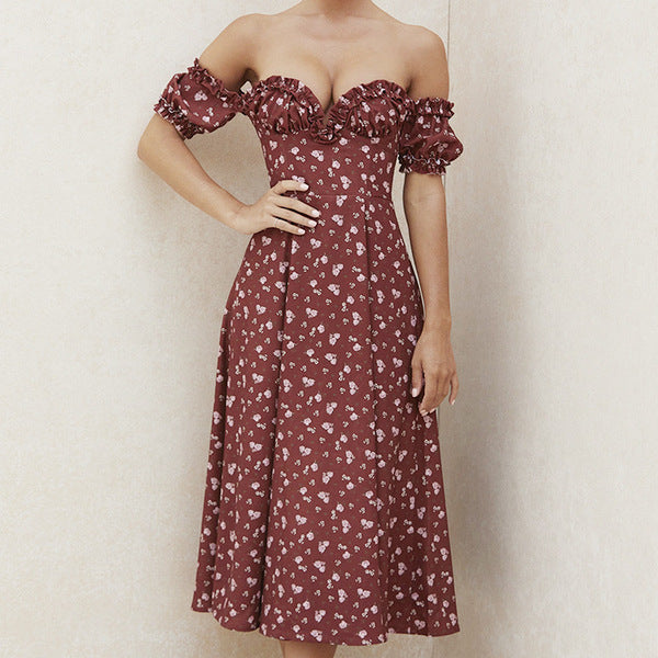 Summer Floral Print Dress Women