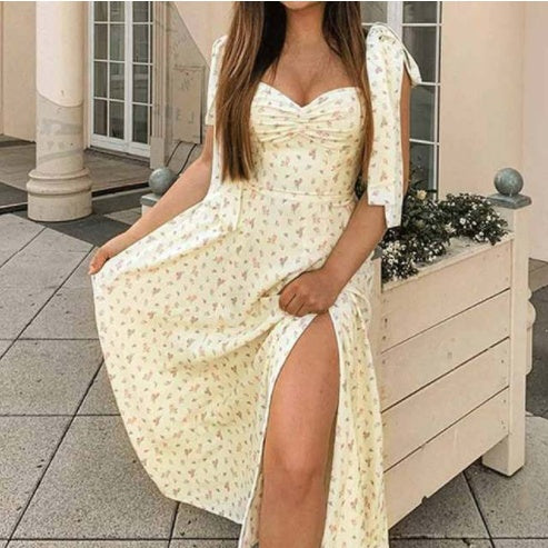 Summer Floral Print Dress Women