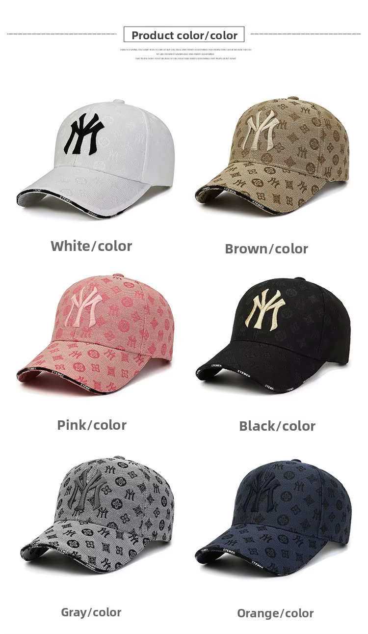 New Sunscreen Three-Line Sewn Baseball Cap Men's And Women's Casual Cap Net Red  A107