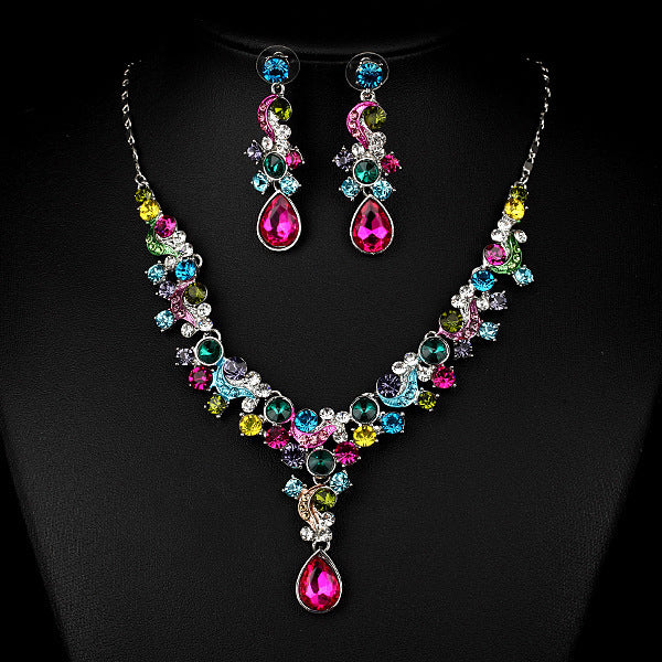 Imported Transparent Diamond Jewelry Set