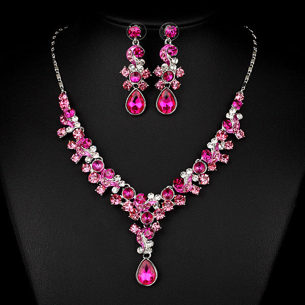 Imported Transparent Diamond Jewelry Set