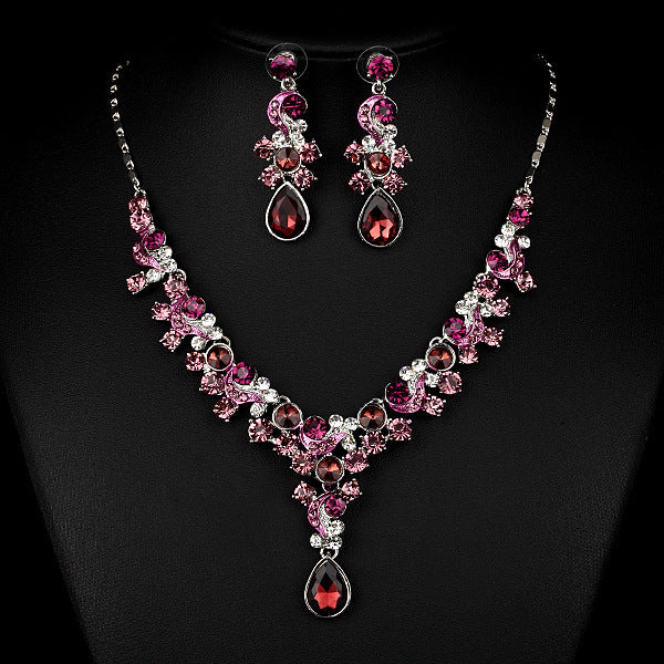 Imported Transparent Diamond Jewelry Set