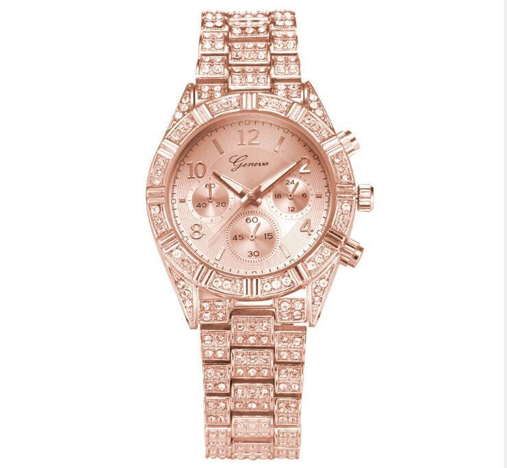 Crystal Quartz Analog Wrist Watch Fashion