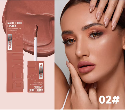 Nude Matte Lip Gloss Waterproof Lasting Lipstick  A37