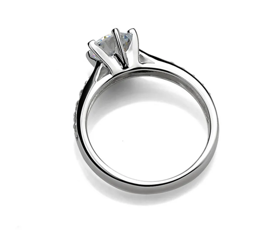 Six claw jewelry simple 70ct diamond ring imitation diamond women's ring