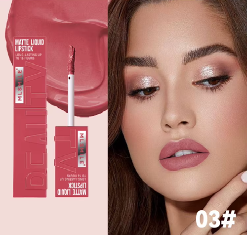 Nude Matte Lip Gloss Waterproof Lasting Lipstick  A37