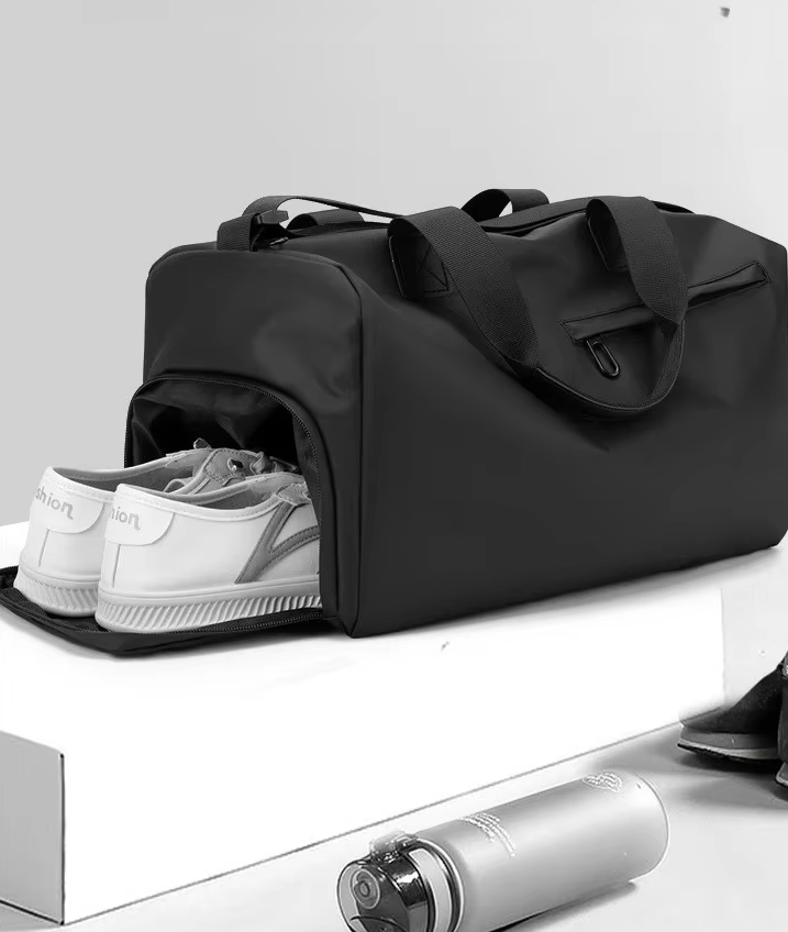 Travel Gym Bags Dry Wet Separation Shoulder Bag Yoga Fitness Travel Backpack Bags Color: Black