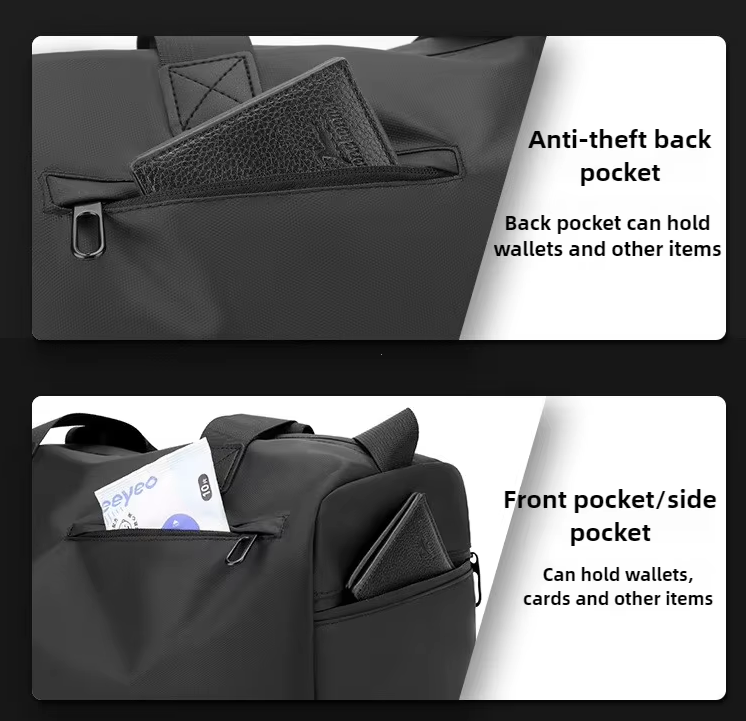 Travel Gym Bags Dry Wet Separation Shoulder Bag Yoga Fitness Travel Backpack Bags Color:Gray