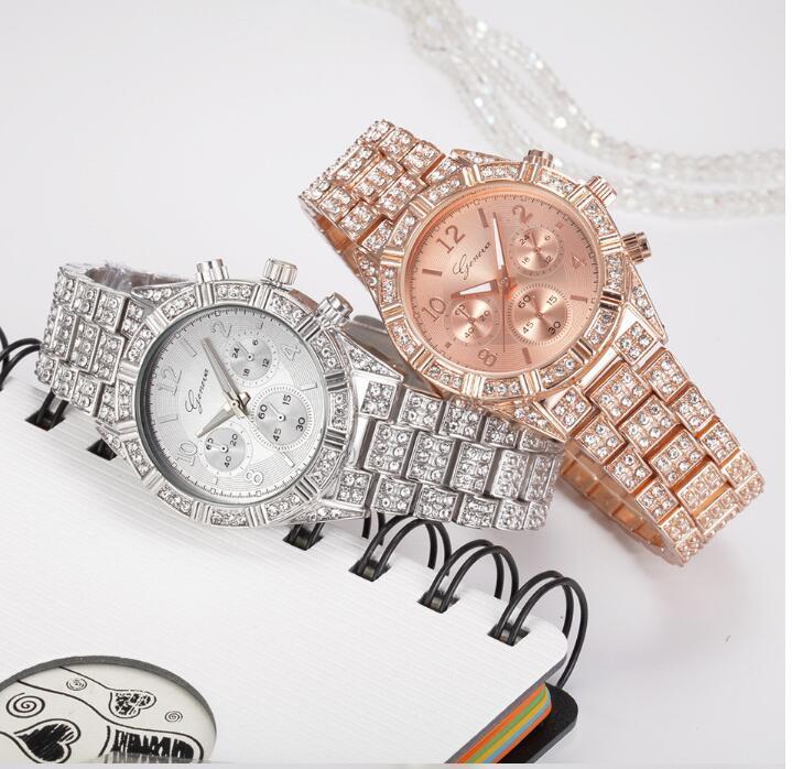 Crystal Quartz Analog Wrist Watch Fashion