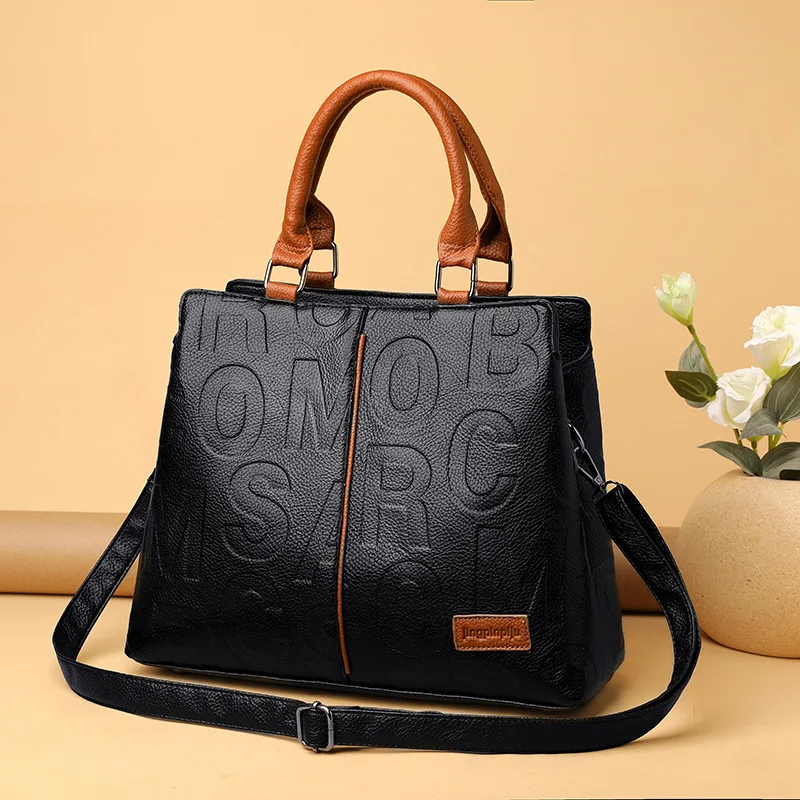 Luxury Designer Tote Handbag Female Large Capacity Travel Shoulder Bag