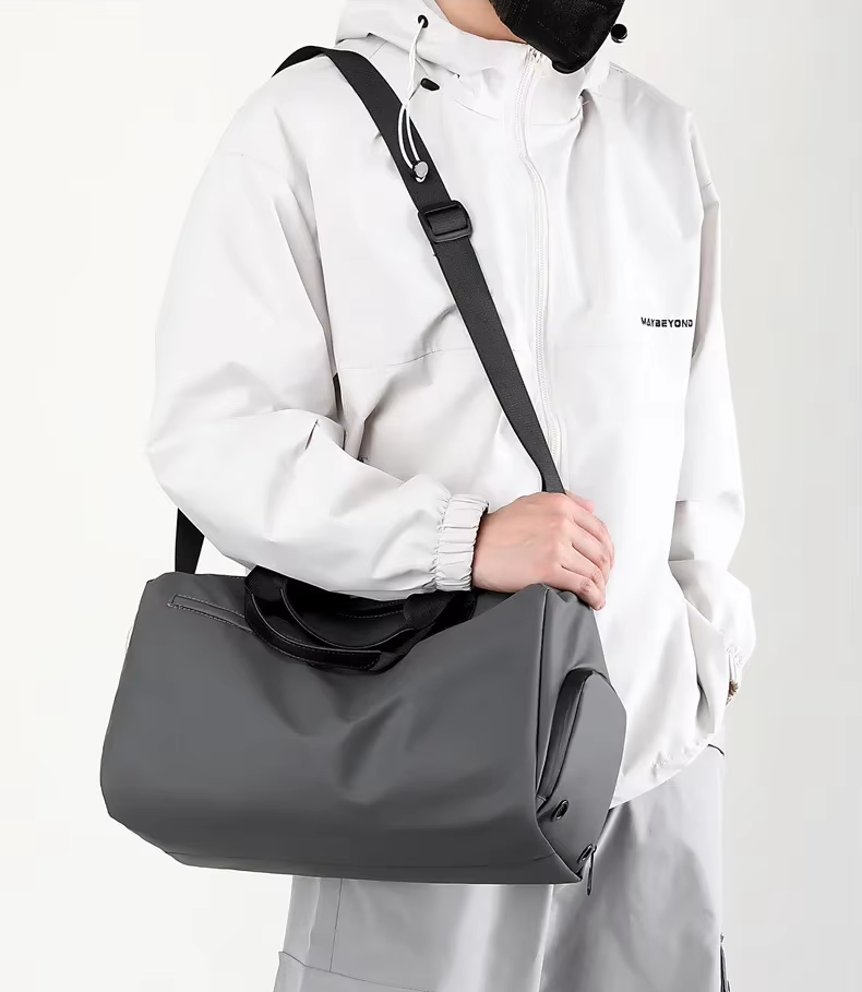 Travel Gym Bags Dry Wet Separation Shoulder Bag Yoga Fitness Travel Backpack Bags Color:Gray