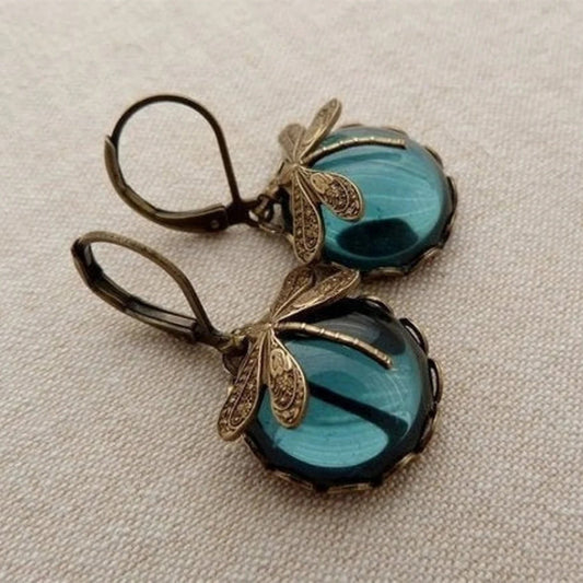 Jewelry Women's Earrings Hanging Vintage Dragonfly