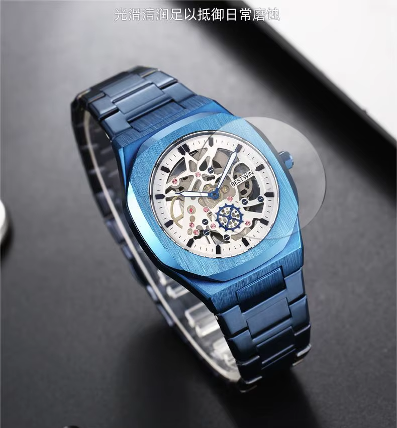 Octagonal Design Quartz Wristwatches Men BLUE A85