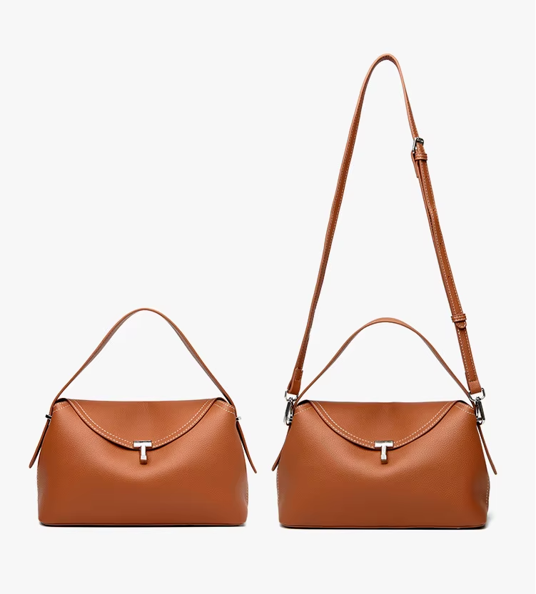 Luxury Designer Lock PU Leather Women's Handbag Retro Crossbody Bag Bucket Tote