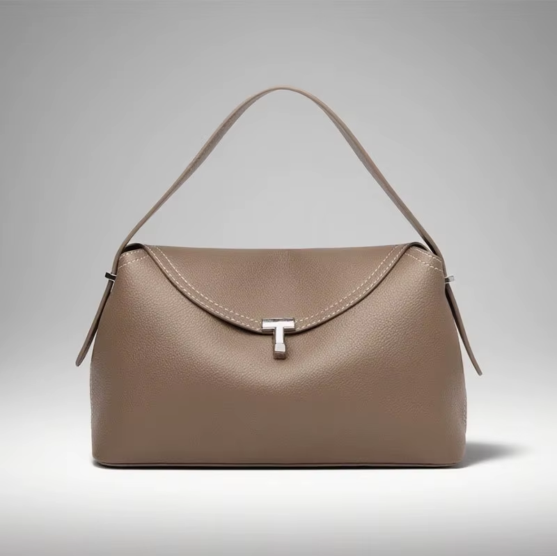 Luxury Designer Lock PU Leather Women's Handbag Retro Crossbody Bag Bucket Tote