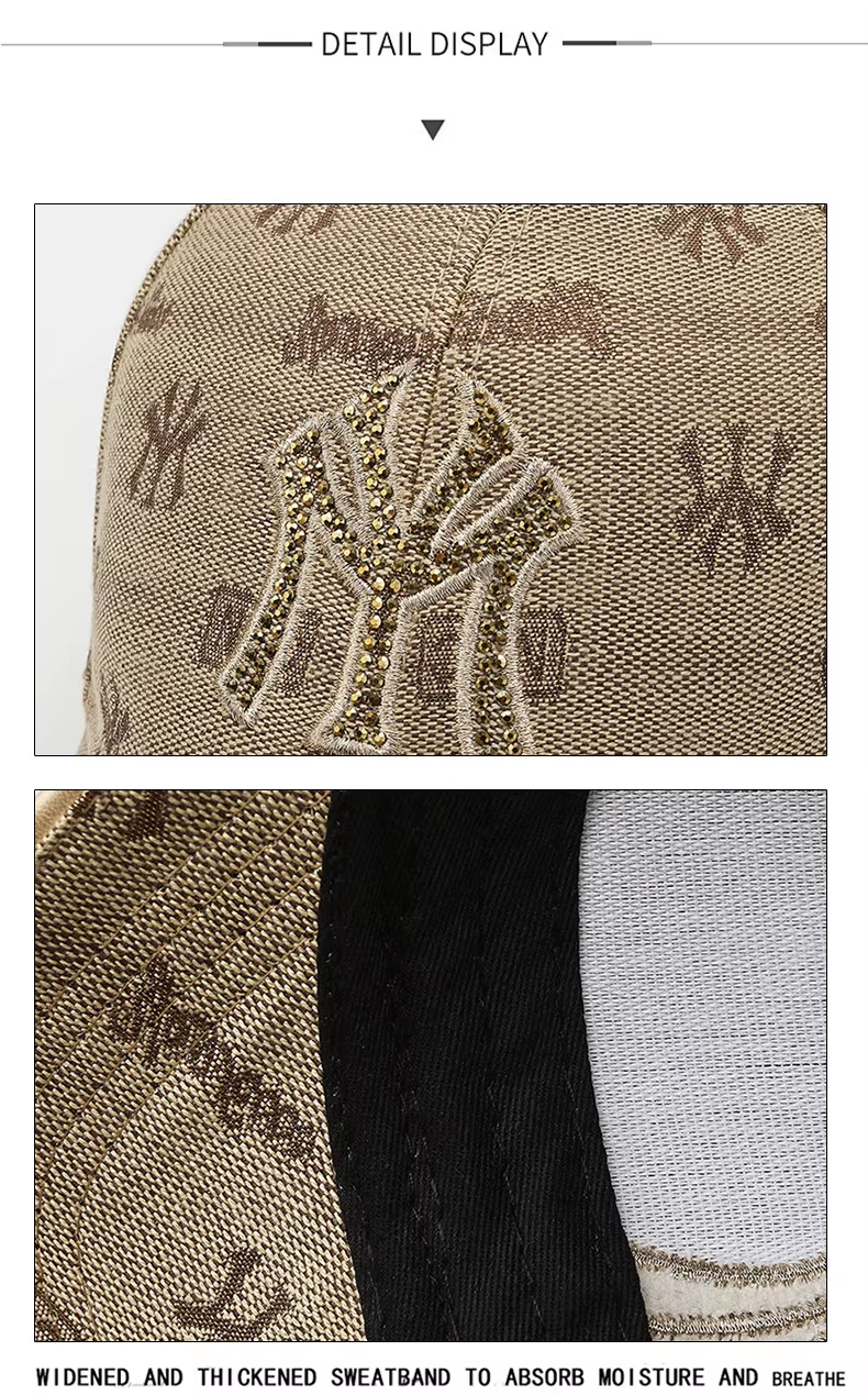 New Sunscreen Three-Line Sewn Baseball Cap Men's And Women's Casual Cap Net Red  A107