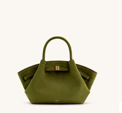 JW Pei Dumpling Bag Suede Shoulder Crossbody Underarm Green Bag A81