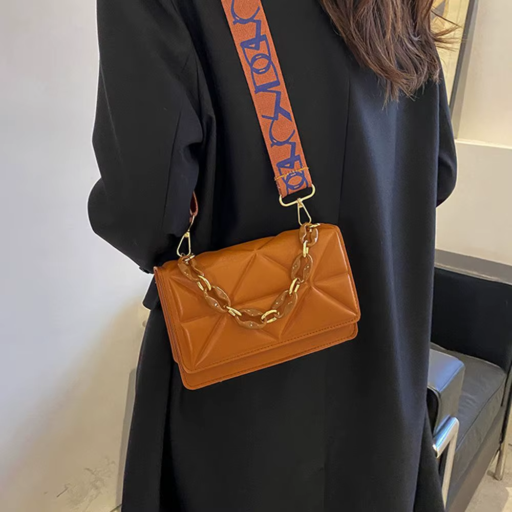 Casual Handbags PU Leather Crossobdy Clutch Flap Bag Streetwear Accessory A55