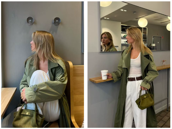 JW Pei Dumpling Bag Suede Shoulder Crossbody Underarm Green Bag A81