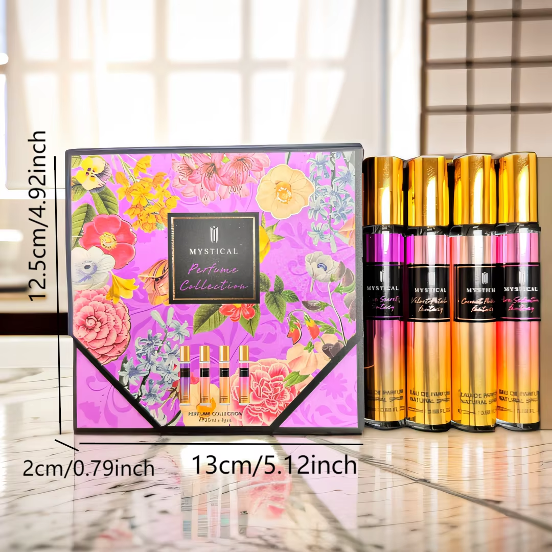 MYSTICAL Women's perfume gift box, floral fragrance fresh, unisex A89
