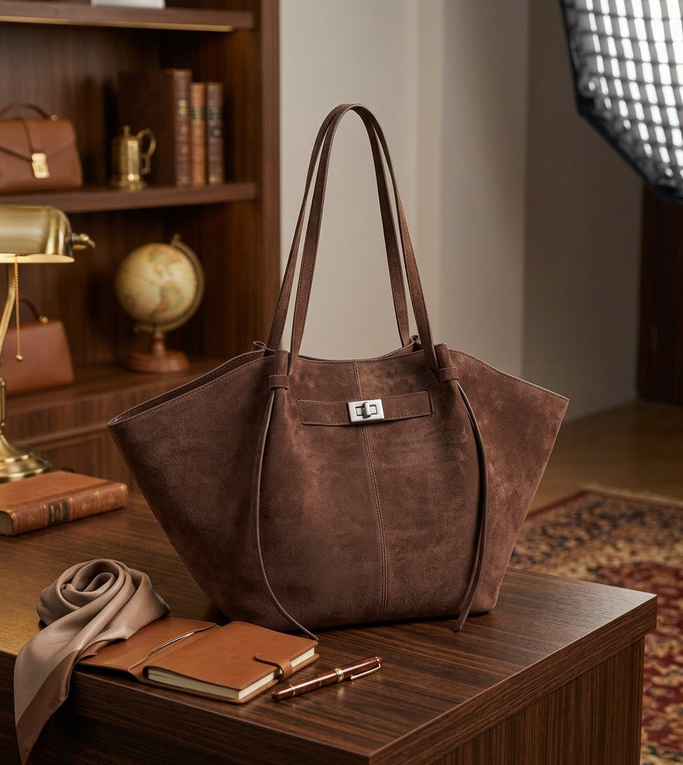New Bat-Shaped High Street Handbag European and American Style Color:Brown