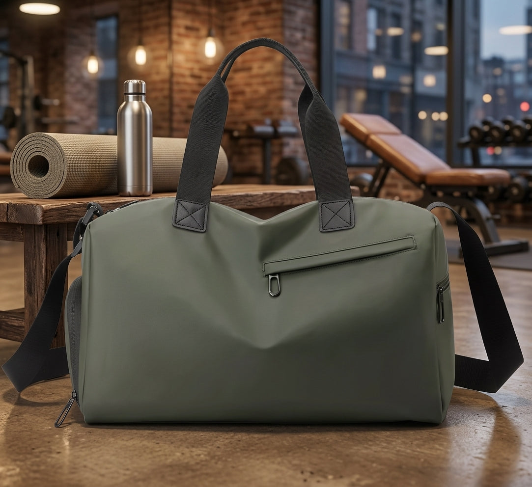 Travel Gym Bags Dry Wet Separation Shoulder Bag Yoga Fitness Travel Backpack Bags Color:Green