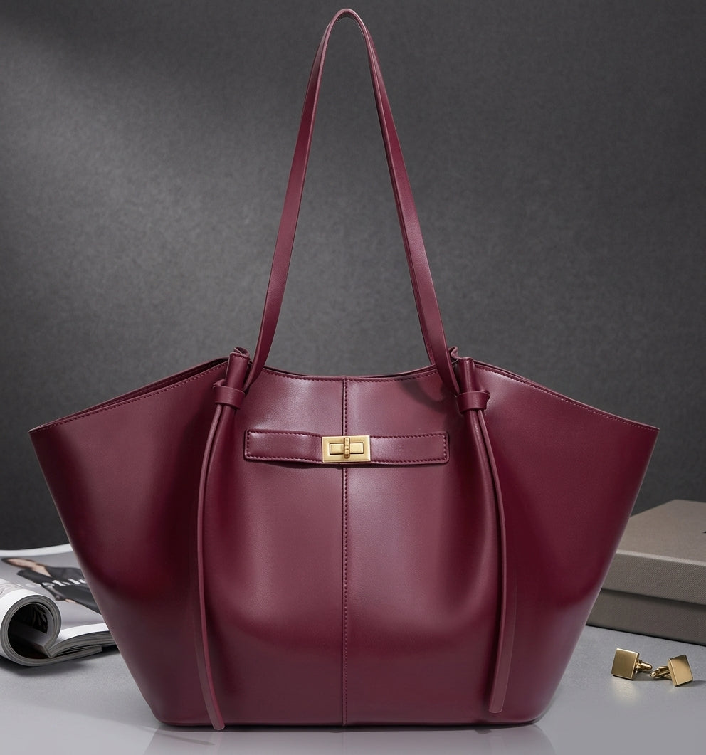 New Bat-Shaped High Street Handbag European and American Style Color:Burgundy