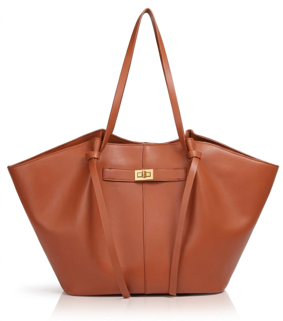 New Bat-Shaped High Street Handbag European and American Style Color:light brown