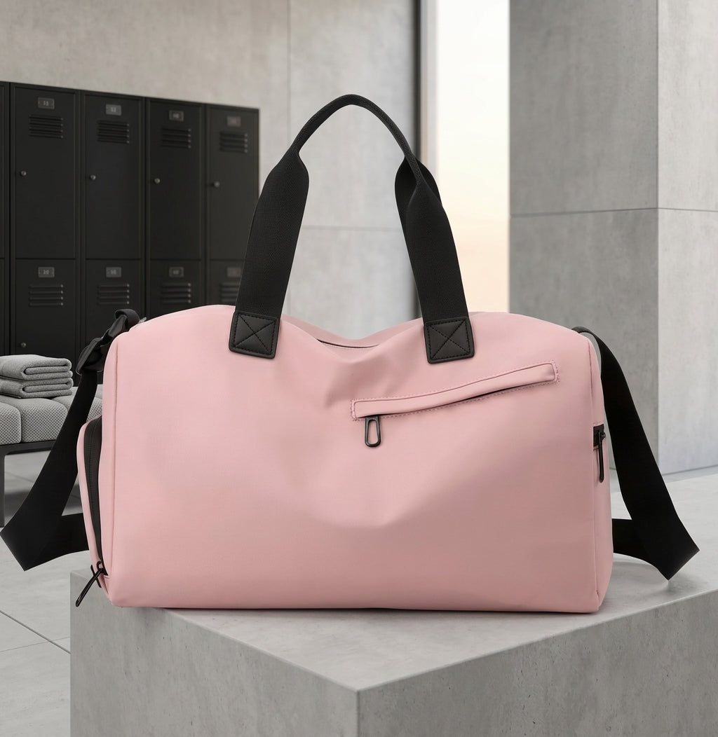 Travel Gym Bags Dry Wet Separation Shoulder Bag Yoga Fitness Travel Backpack Bags Color:Pink