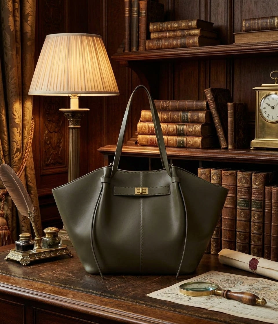 New Bat-Shaped High Street Handbag European and American Style Color:army green
