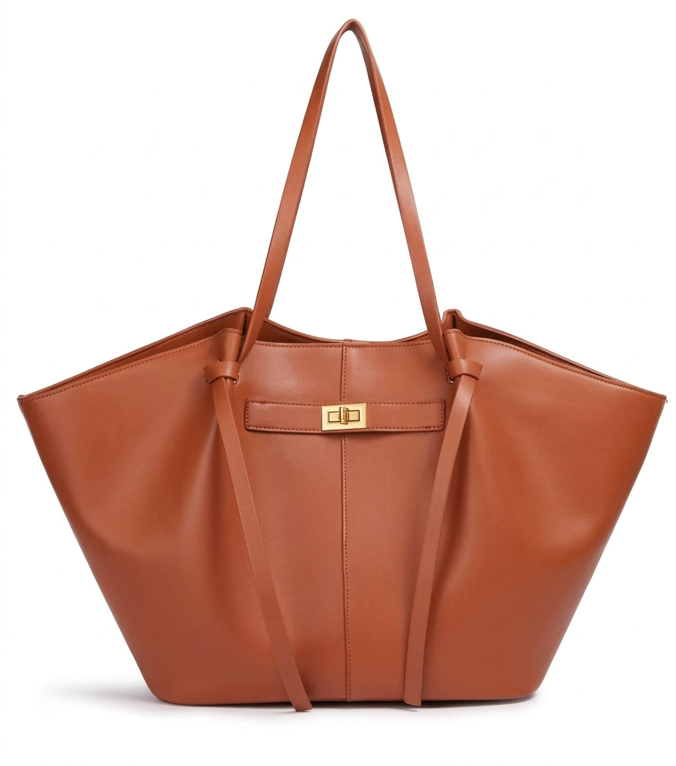 New Bat-Shaped High Street Handbag European and American Style Color:light brown