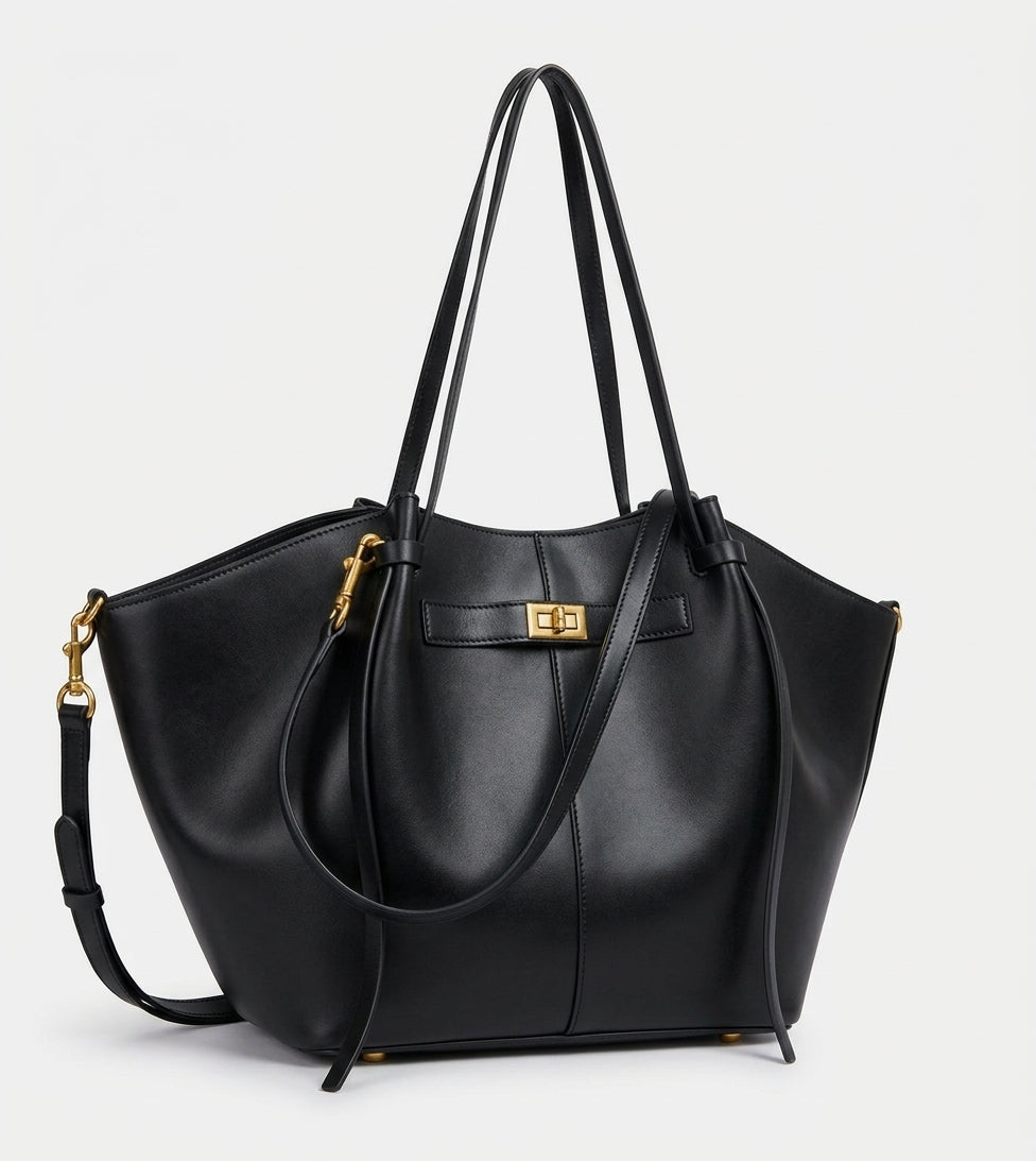 New Bat-Shaped High Street Handbag European and American Style Color:black