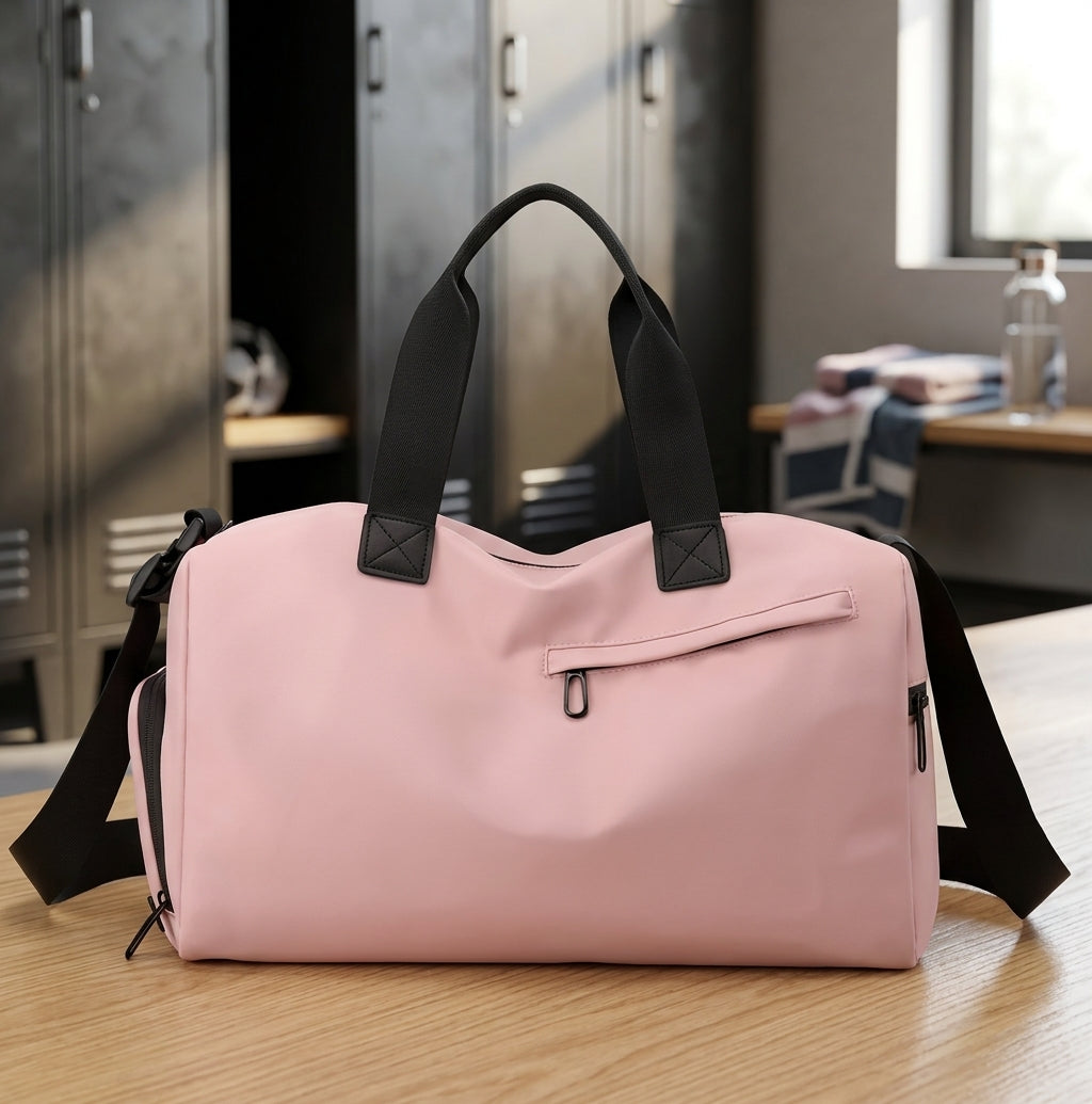 Travel Gym Bags Dry Wet Separation Shoulder Bag Yoga Fitness Travel Backpack Bags Color:Pink