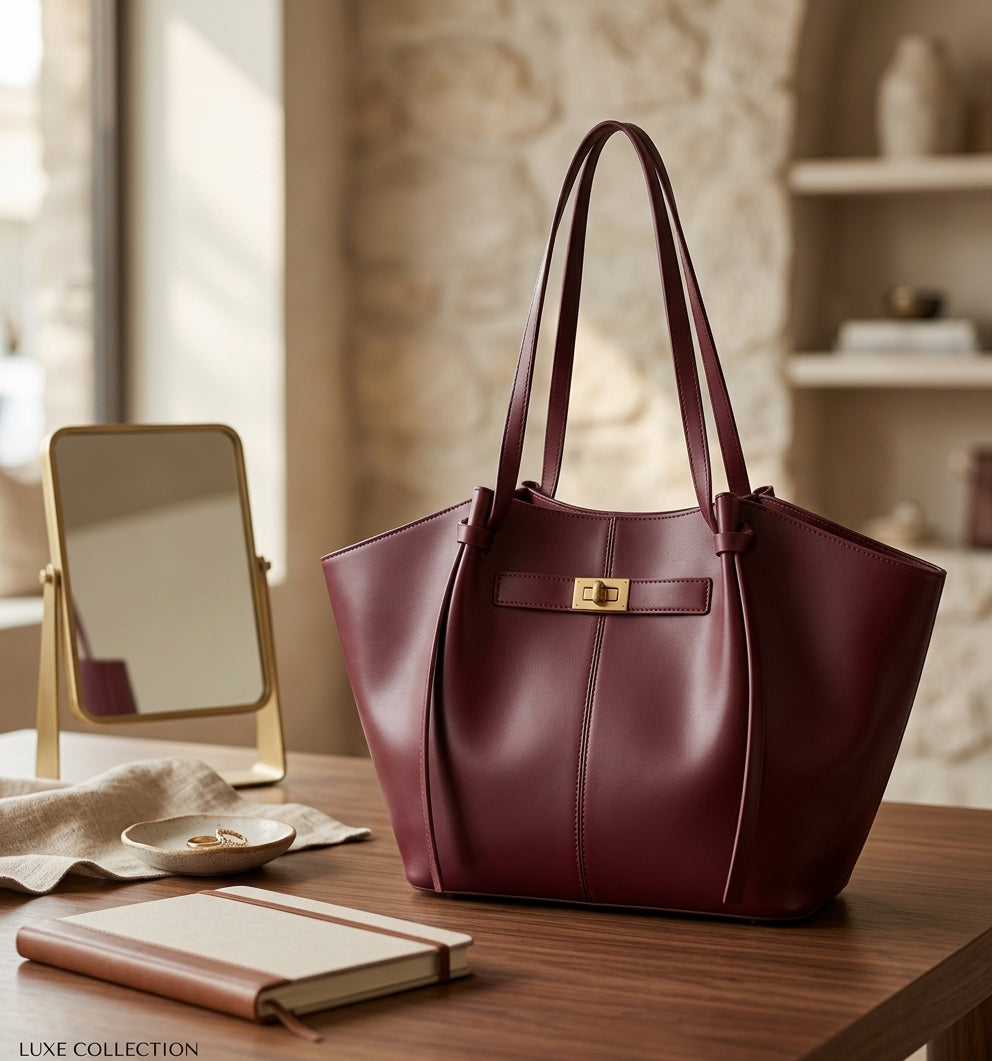 New Bat-Shaped High Street Handbag European and American Style Color:Burgundy
