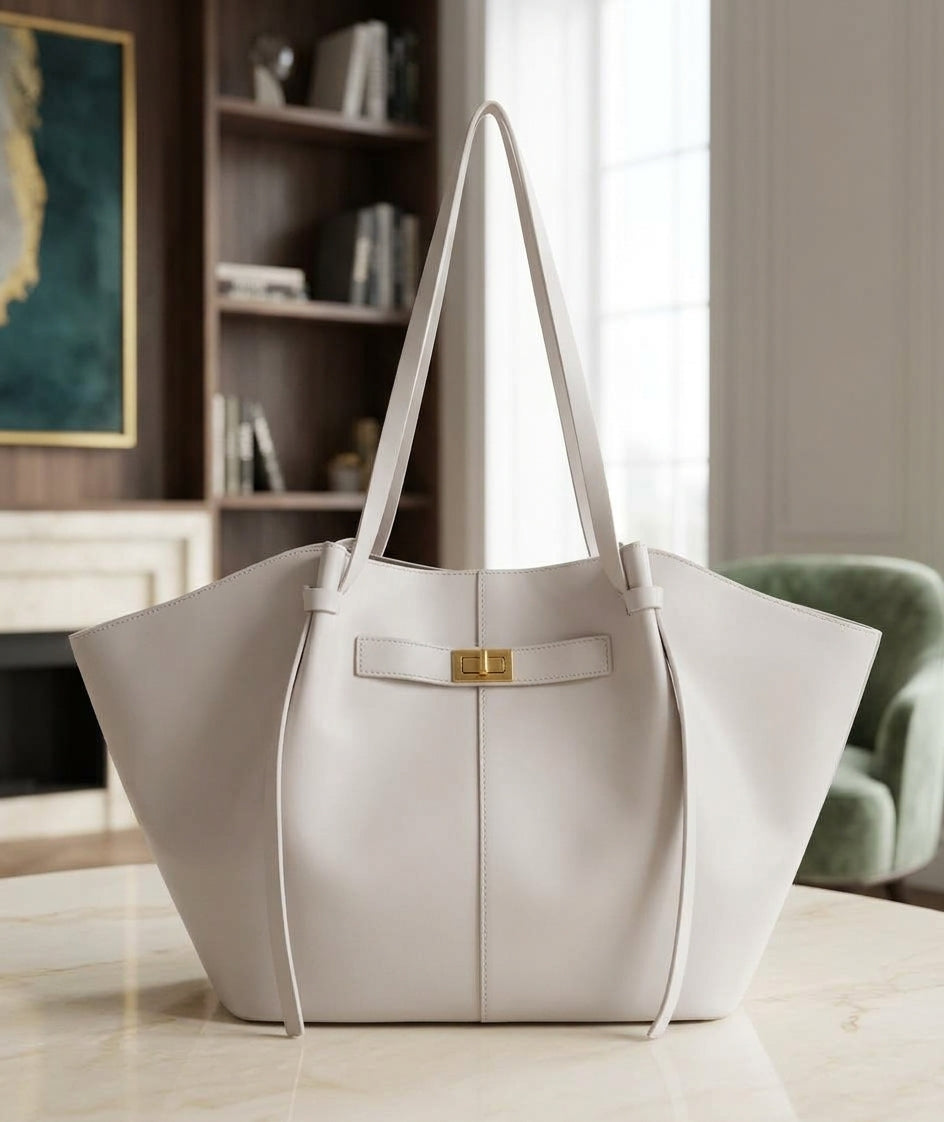 New Bat-Shaped High Street Handbag European and American Style Color:WHITE