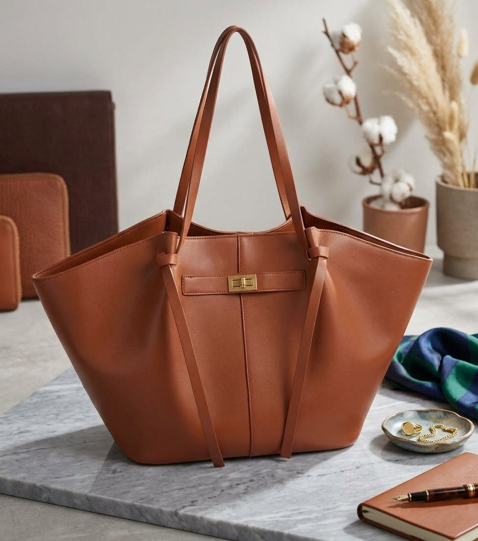 New Bat-Shaped High Street Handbag European and American Style Color:light brown