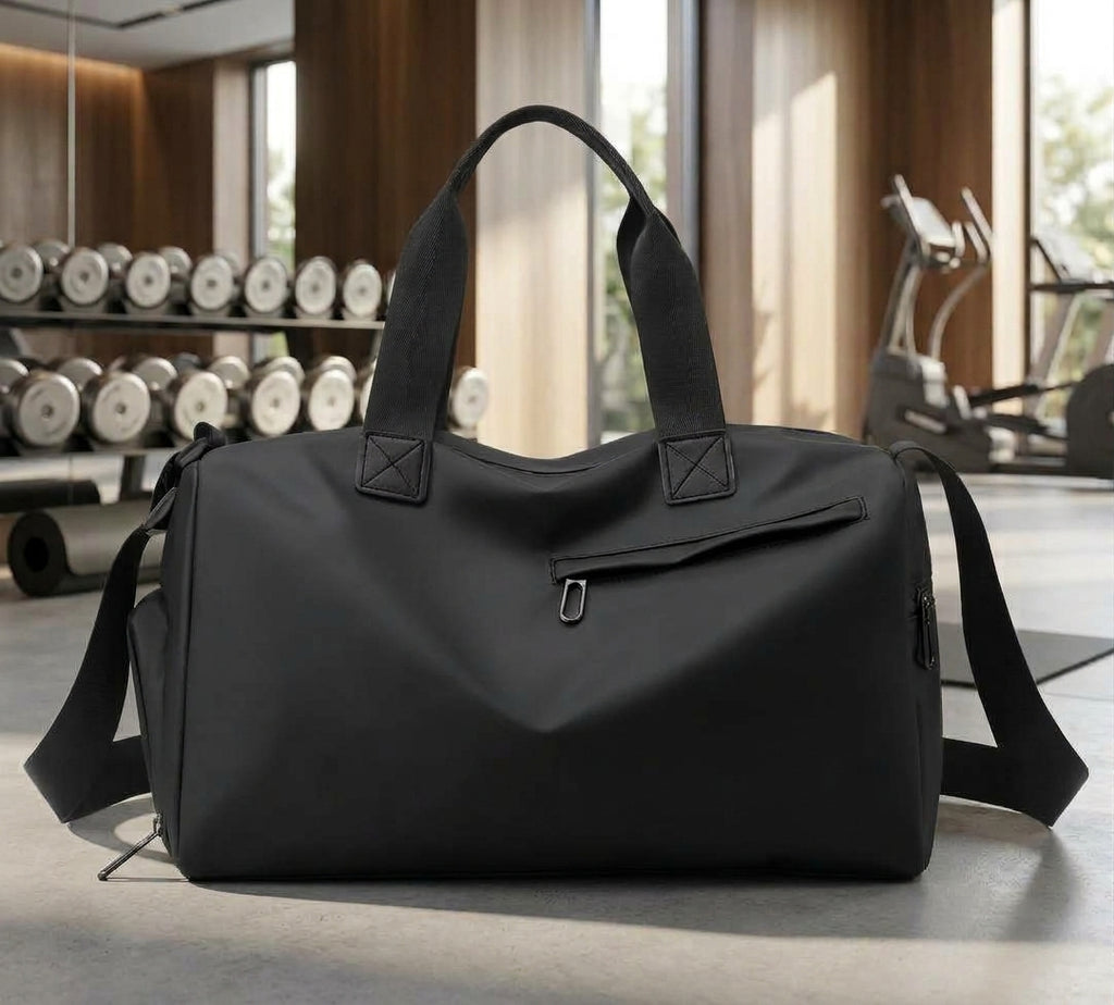 Travel Gym Bags Dry Wet Separation Shoulder Bag Yoga Fitness Travel Backpack Bags Color: Black