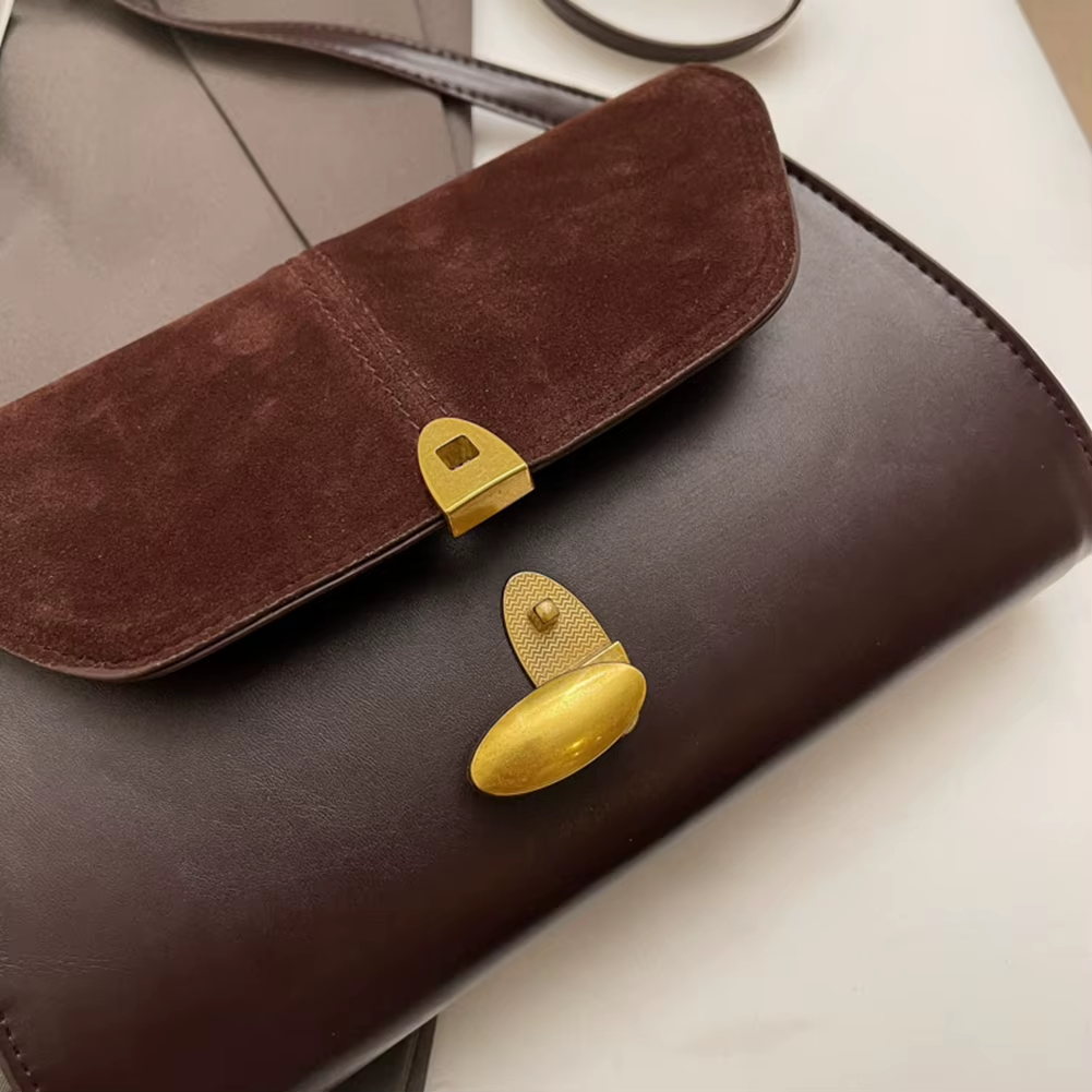 Fashion PU Shoulder Bag Stylish Crossbody Bag Adjustable Strap Vintage Small Tote Bag Trendy Commuting Bag Slouchy Hobo Bag A120