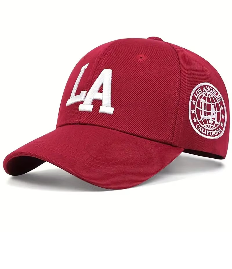Unisex LA Letter Embroidery Snapback Baseball Caps Spring and Autumn A118