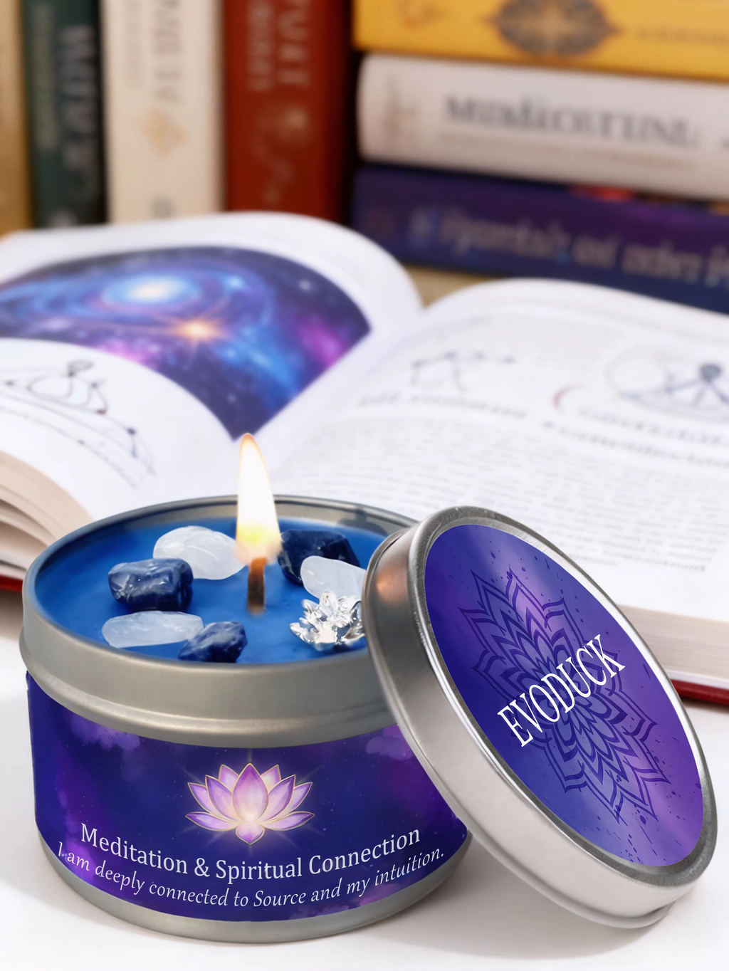 3oz Divine Guidance Scented Candle with Crystals A74