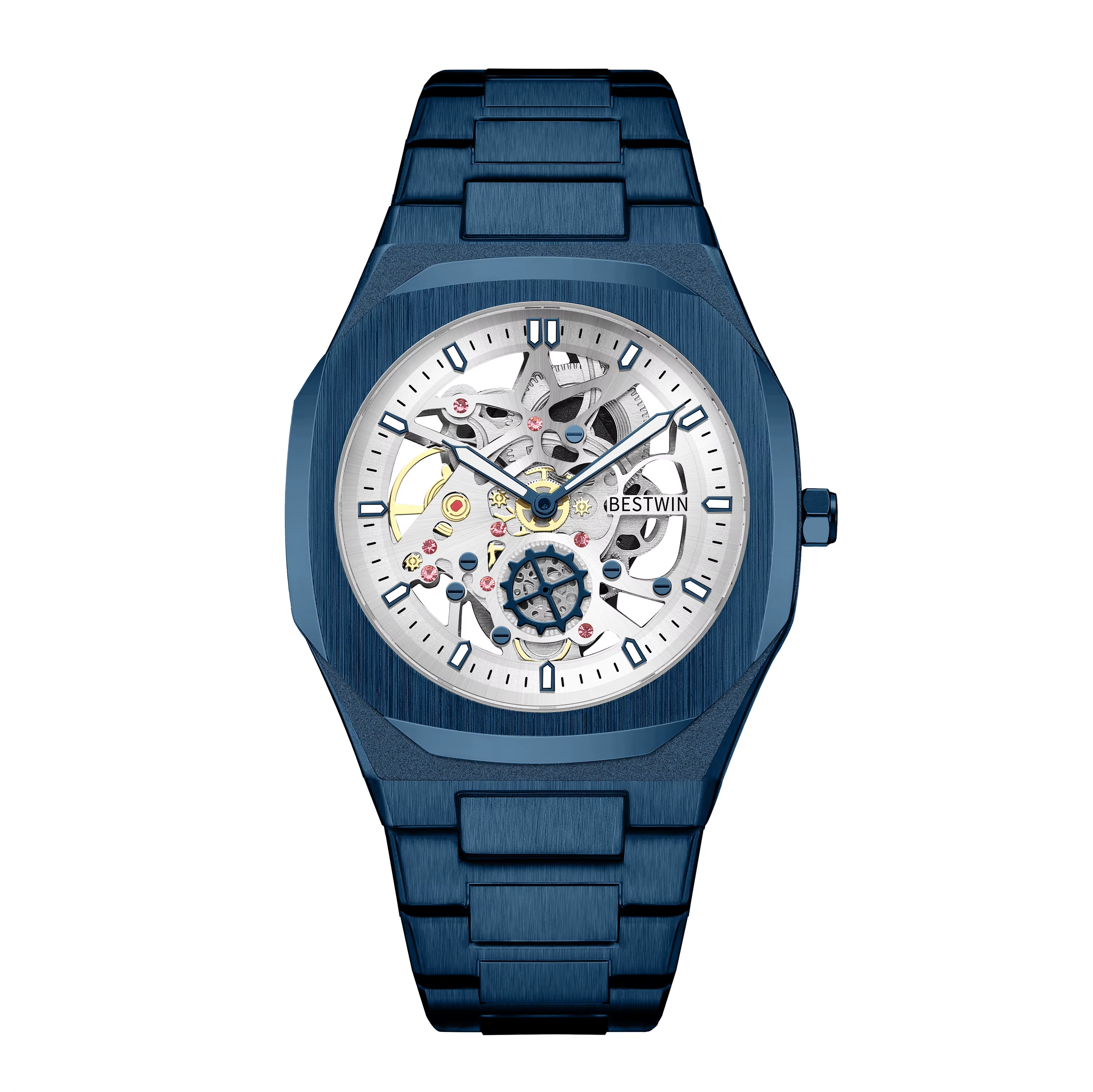 Octagonal Design Quartz Wristwatches Men BLUE A85